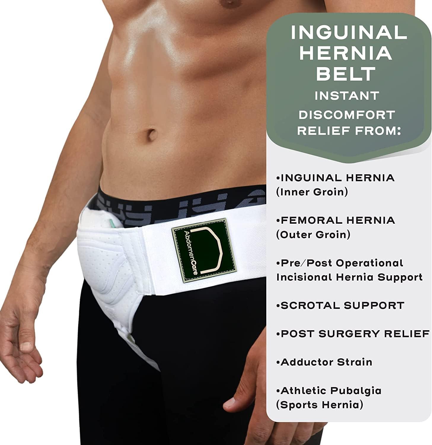 AbdomenCare Inguinal Hernia Support Belt for Men & Women for Left or Right  Side Hernias I