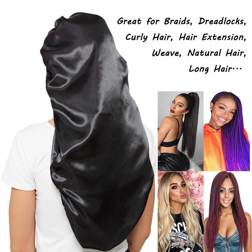 Braid for Sleeping Wide Elastic Band Satin Hair Wrap Sleeping