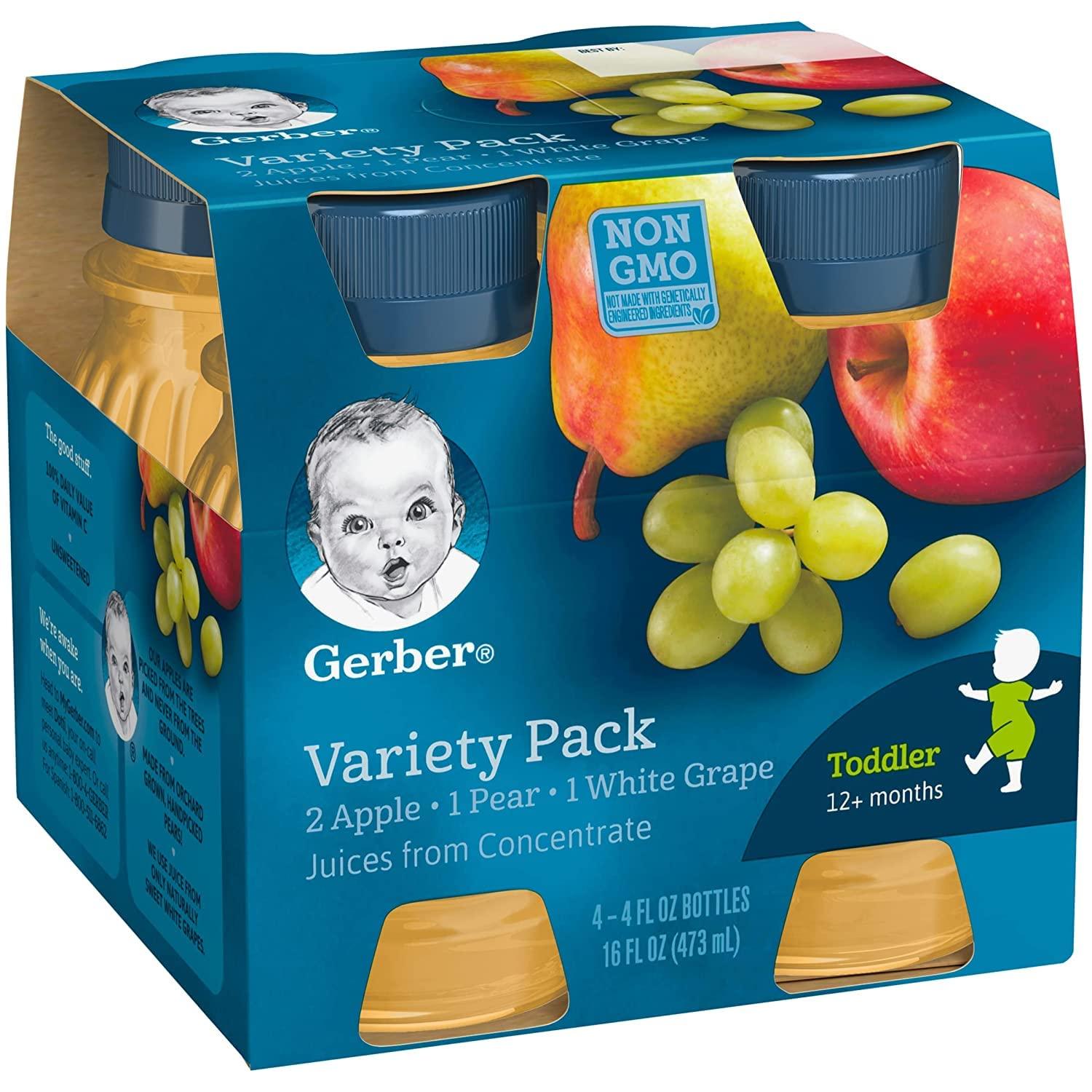 Gerber 100 Juice Variety Pack 16oz (Pack of 3) Delicious and