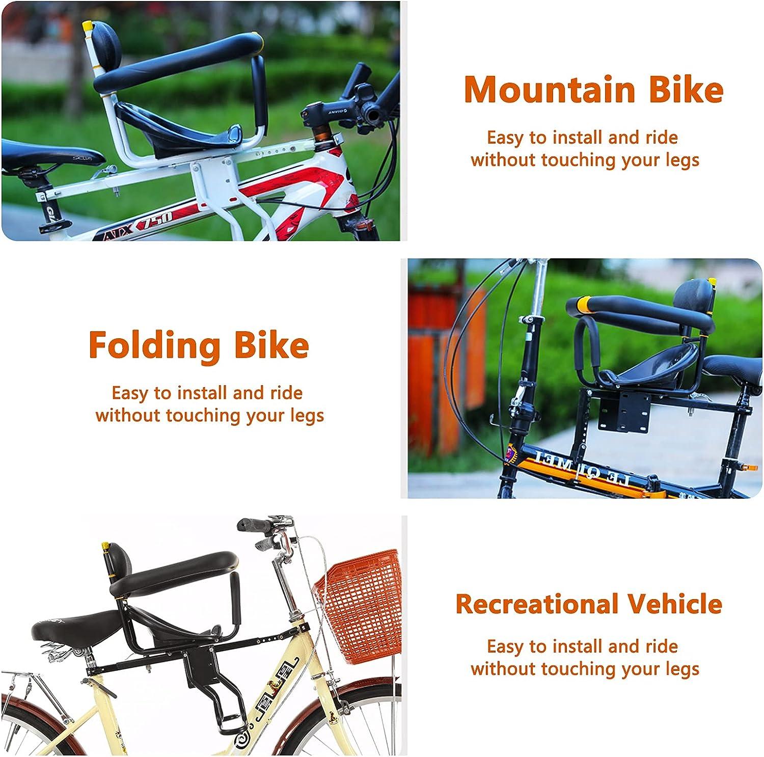 Folding Bike Child Bicycle Seat Front Bike Attachment For Kids Baby