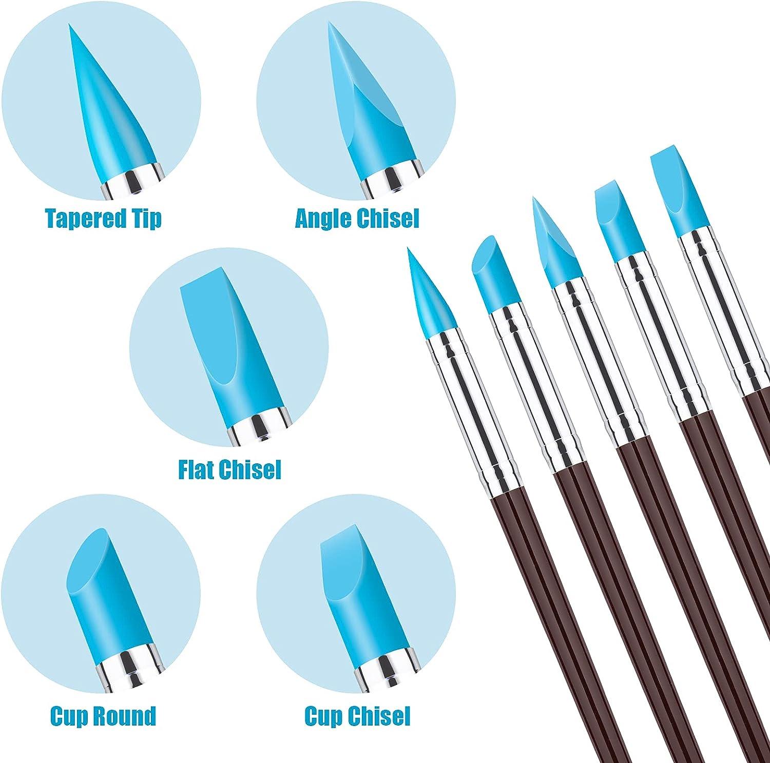 5/10PCS Silicone Clay Sculpting Tool for Brush Modeling Dotting Nail Art  Pottery Clay Tools DIY