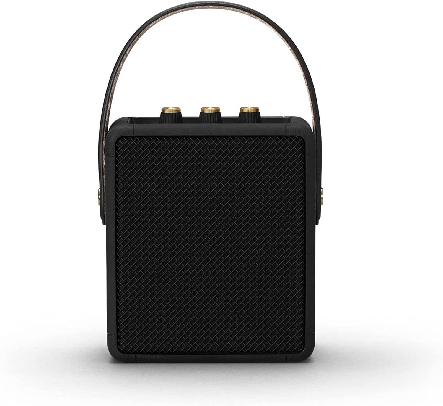 Marshall Stockwell II Portable Bluetooth Speaker in Black & Brass