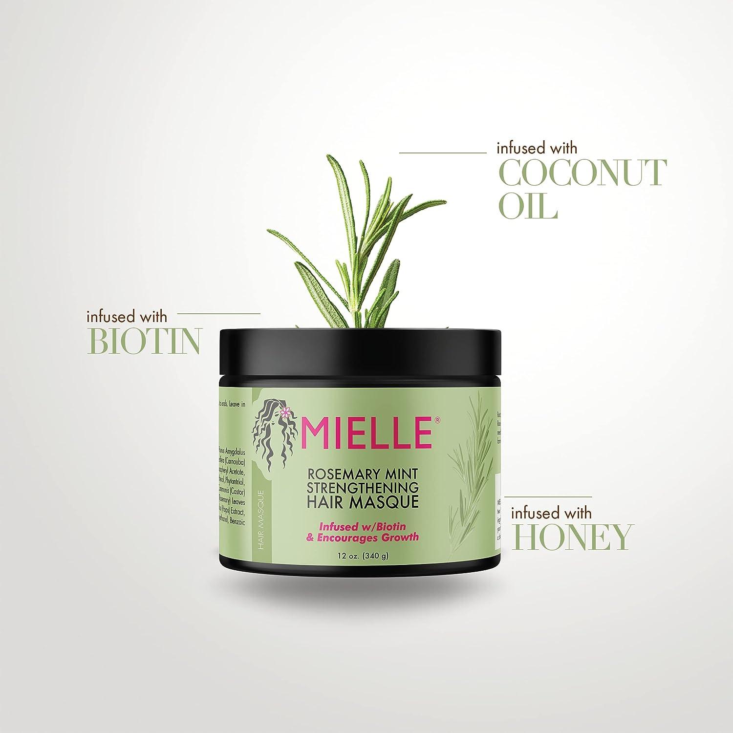 Mielle Rosemary Mint Scalp,Hair Strengthening Oil Infused with Biotin