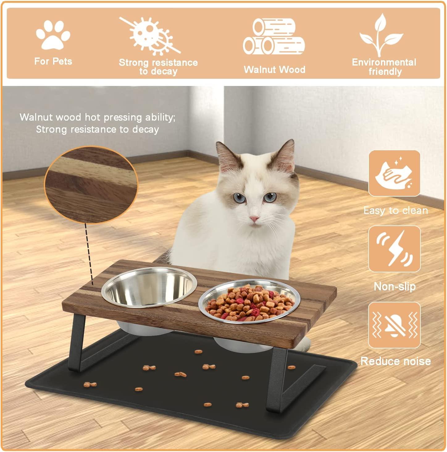 Pet Food Bowl Stand Set