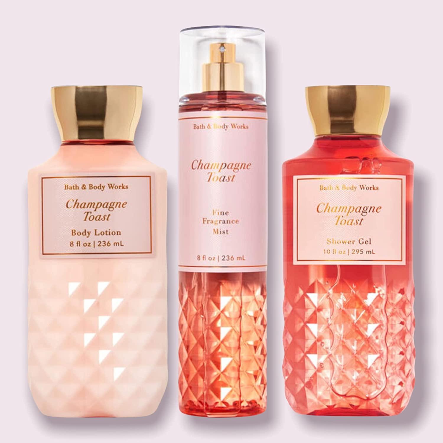 Bath and Body Works - Champagne Toast - Daily Trio - Shower Gel, Fine  Fragrance Mist & Super Smooth Body Lotion
