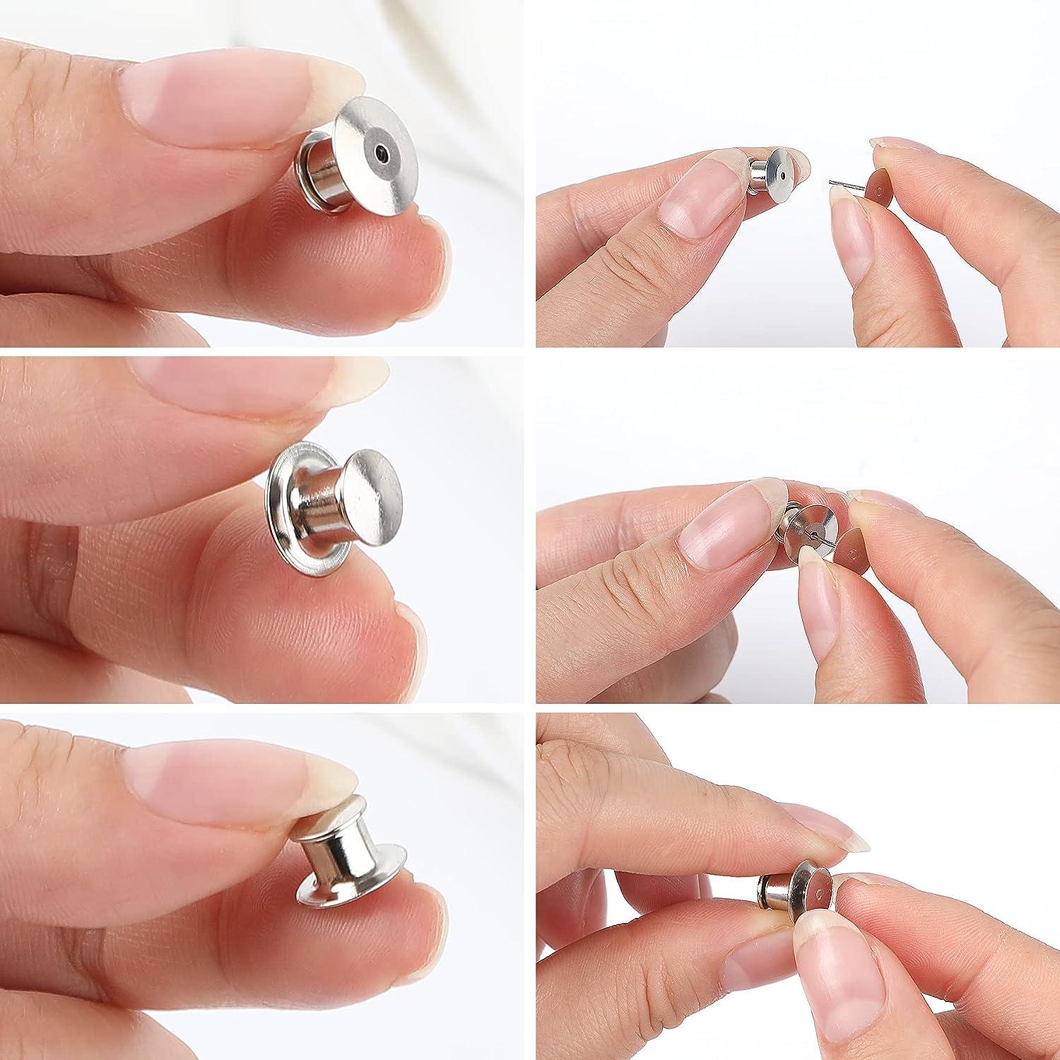 Locking Pin Backs Locking Pin Keepers Clasp Metal Pin Locks - Temu