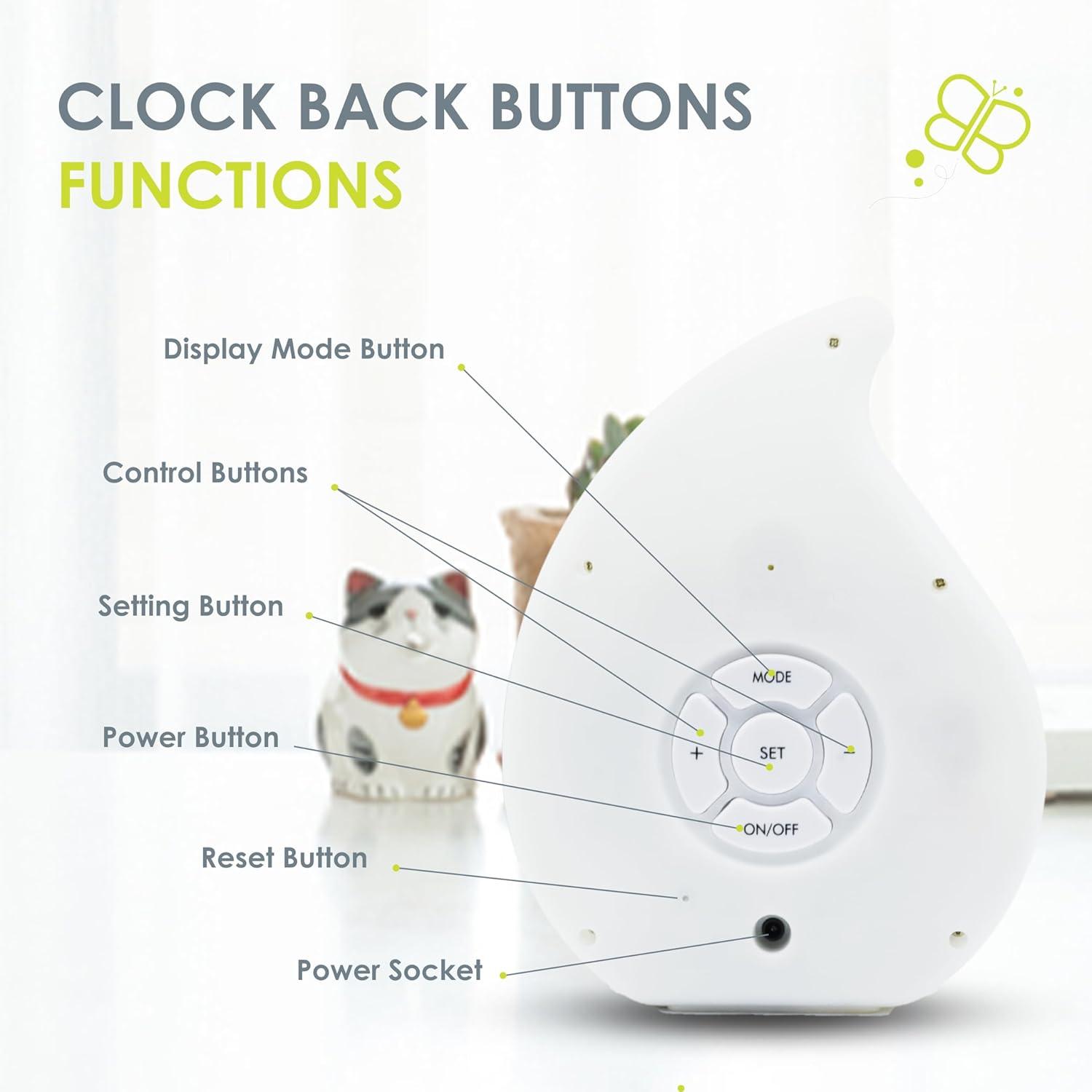 bbl v Kl ck in Kids Alarm Clock Night-Light Sleep Trainer