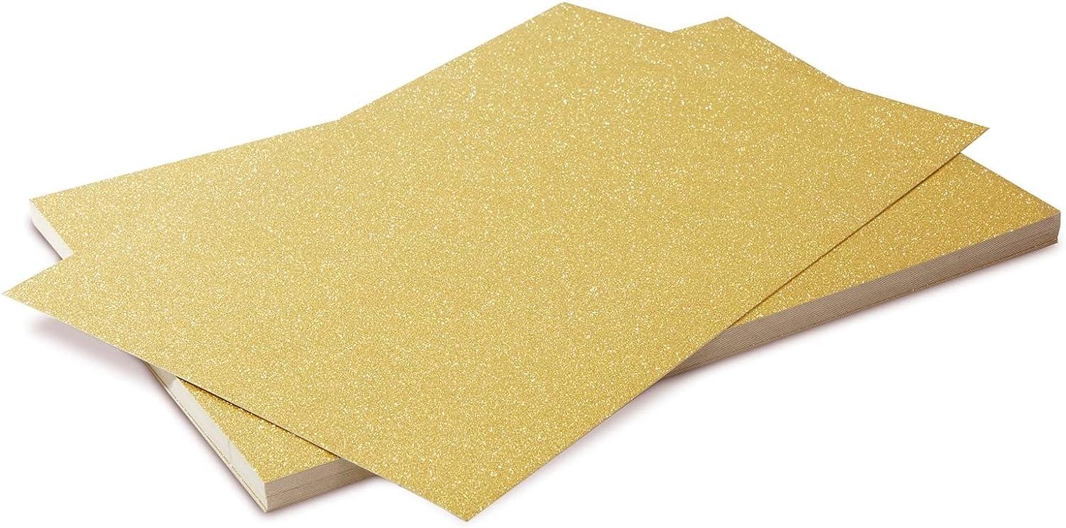 24 Sheets Gold Glitter Paper Cardstock for DIY Crafts Card Making  Invitations Double-Sided 250gsm (8 x 12 In)