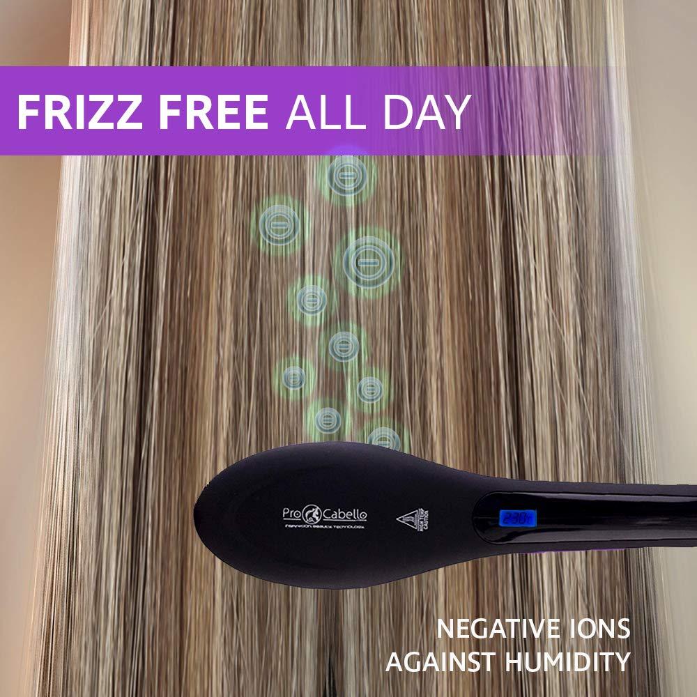 ProCabello Luxury 5500 Ionic Hair Straightener Brush Frizz-Free