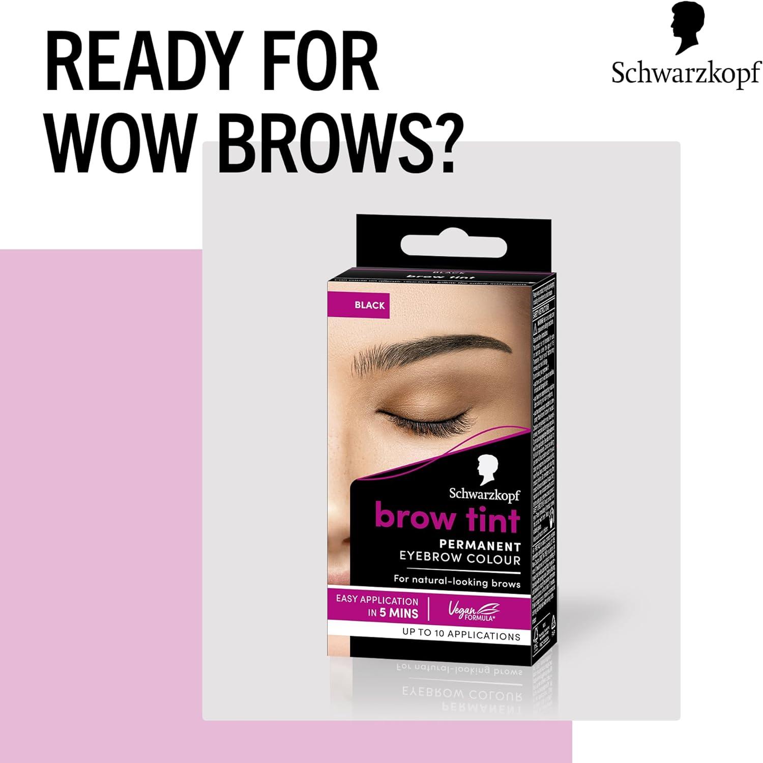 Schwarzkopf Brow Tint Professional Formula Black Eyebrow Dye