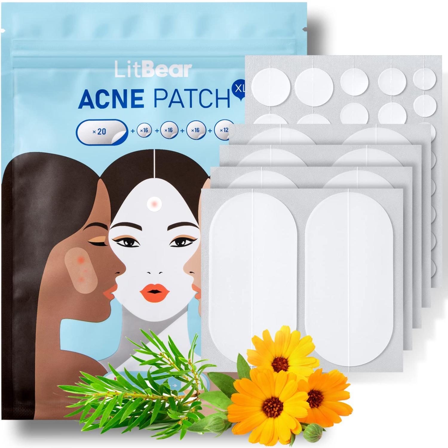 Acne Pimple Patches, 5 Sizes 80 Patches for Large Zit Breakouts