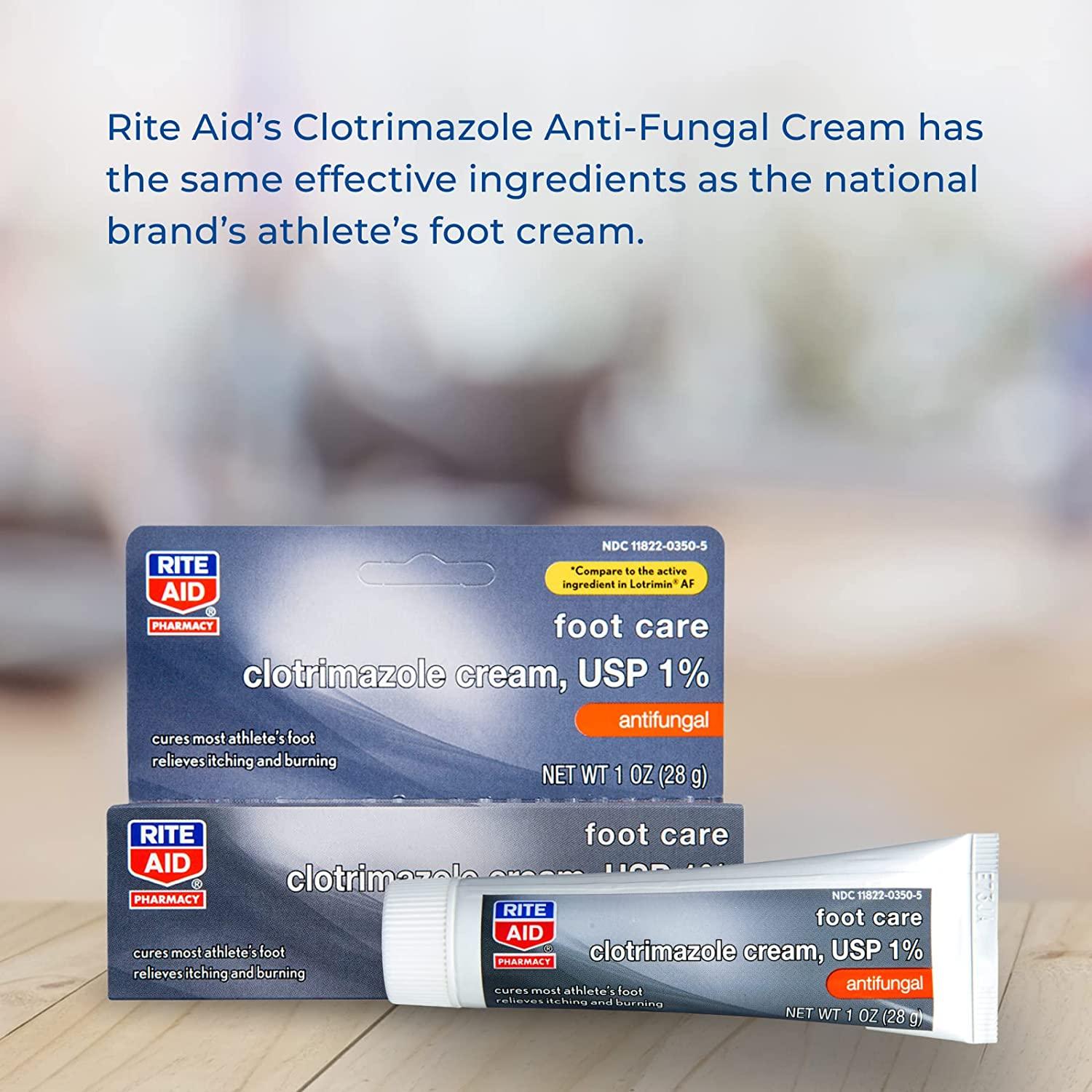 Rite Aid Clotrimazole Antifungal Cream, 1 1 oz Treats Athlete's