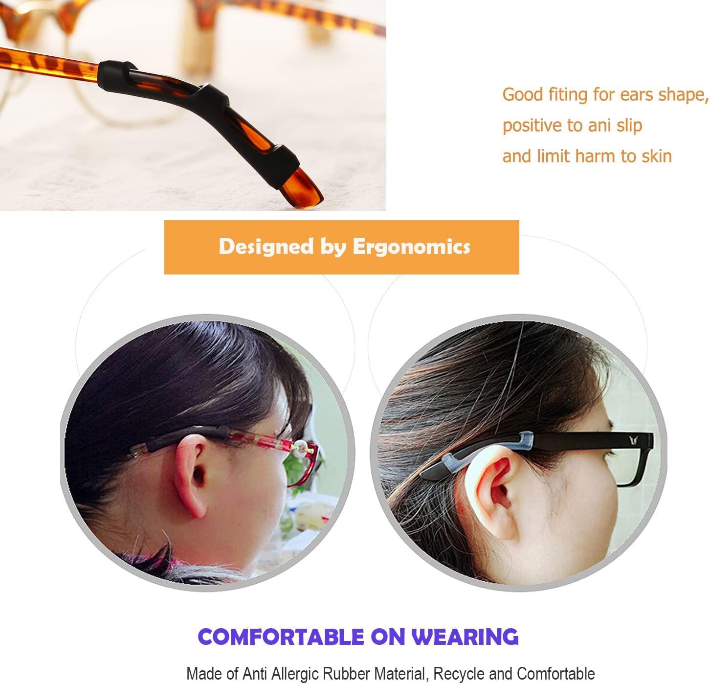 MOLDERP Eyeglass Ear Cushions - Soft Silicone Glasses Ear Grip