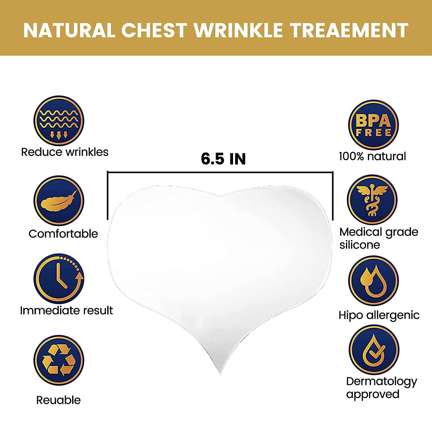 Chest Wrinkle Pads Upgraded Silicone Decollete Treatment, 3 Pack for