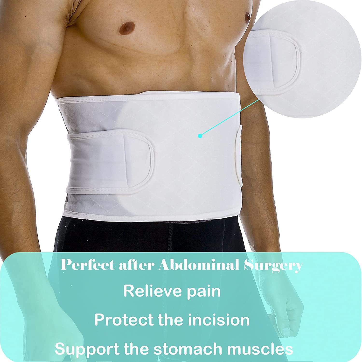 Hernia Belts for Men Abdominal Support Surgical Belly Binder Stomach Wrap  Band After Surgery X-Large