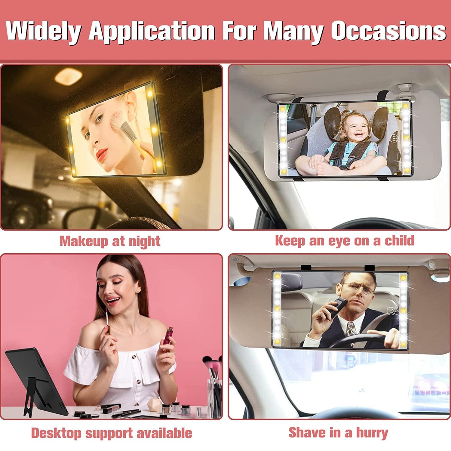 Car Sun Visor Mirror, Viatia Univeral Car Visor Vanity Mirror with