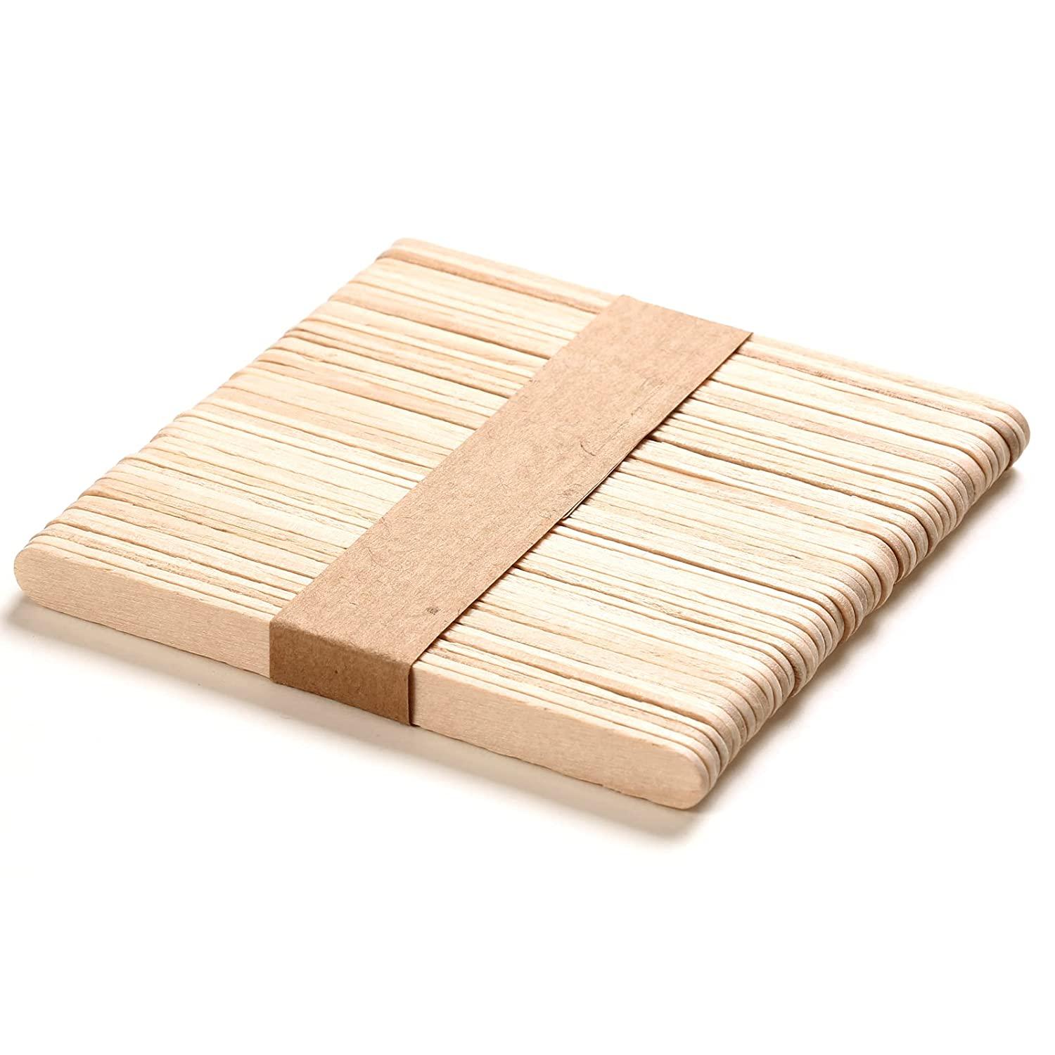 Wooden Wax Sticks HOOMBOOM 300 Pcs Waxing Sticks 4 Style Assorted Wooden Wax Sticks For