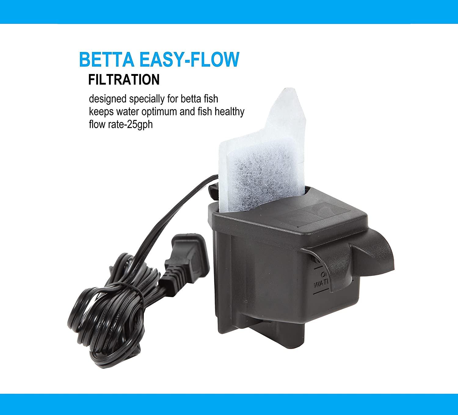 Koller Products AquaView 2.5Gallon Fish Tank with Power Filter and LED