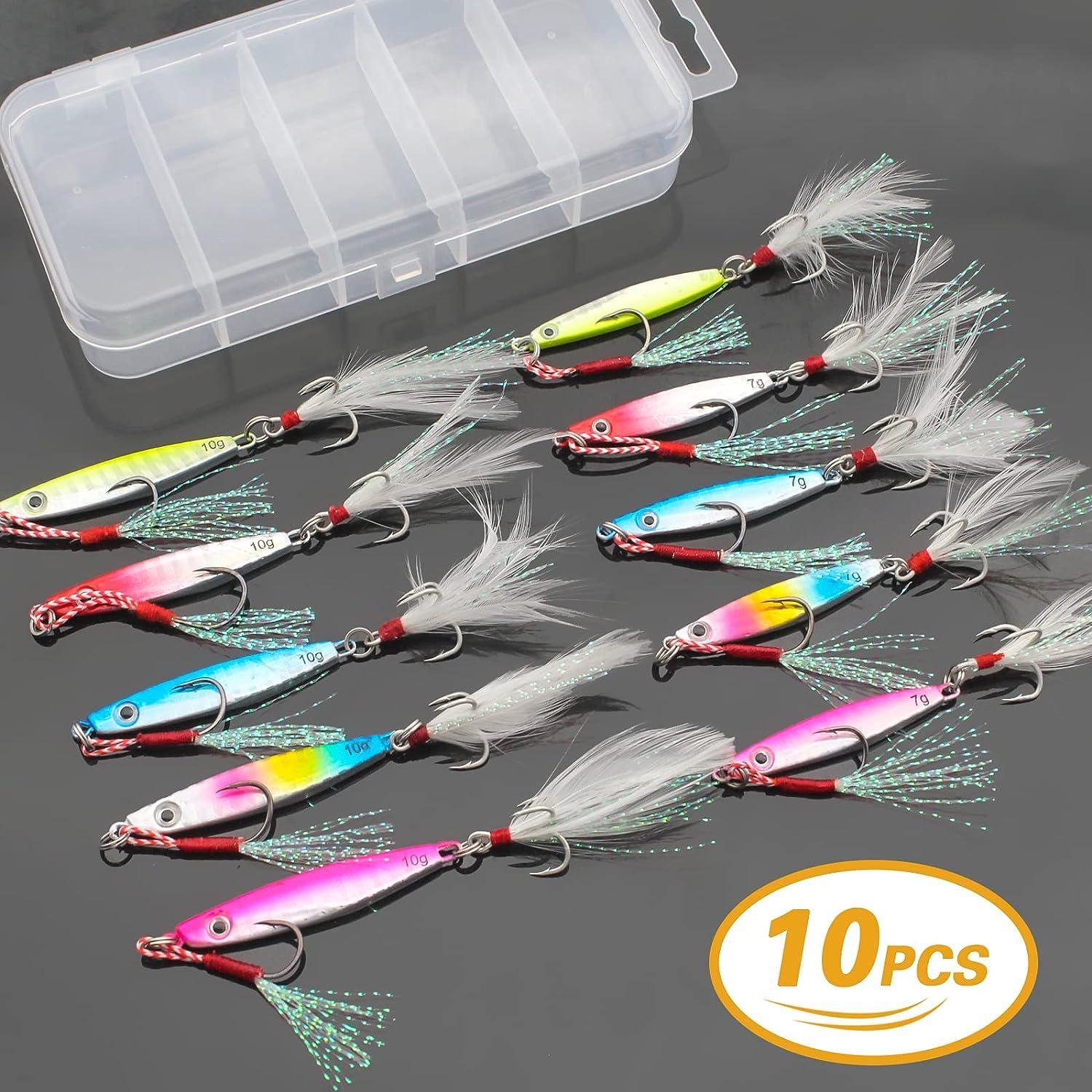 5pcs Wedge Lures Casting Spoon Metal Jigs Spinner Saltwater Fishing Bass  Cod 1oz