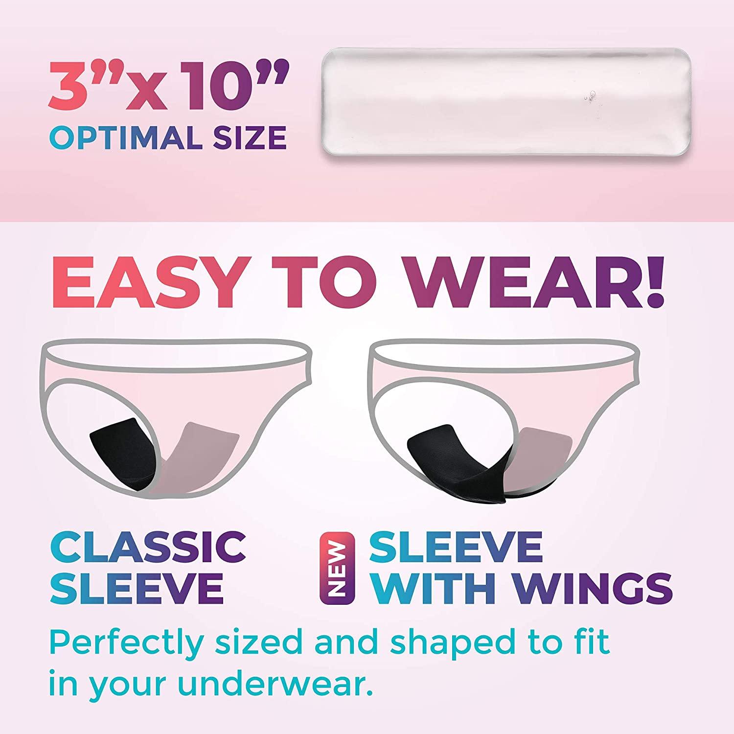 Reusable Perineal Ice Packs with Washable Sleeves for Hemorrhoids