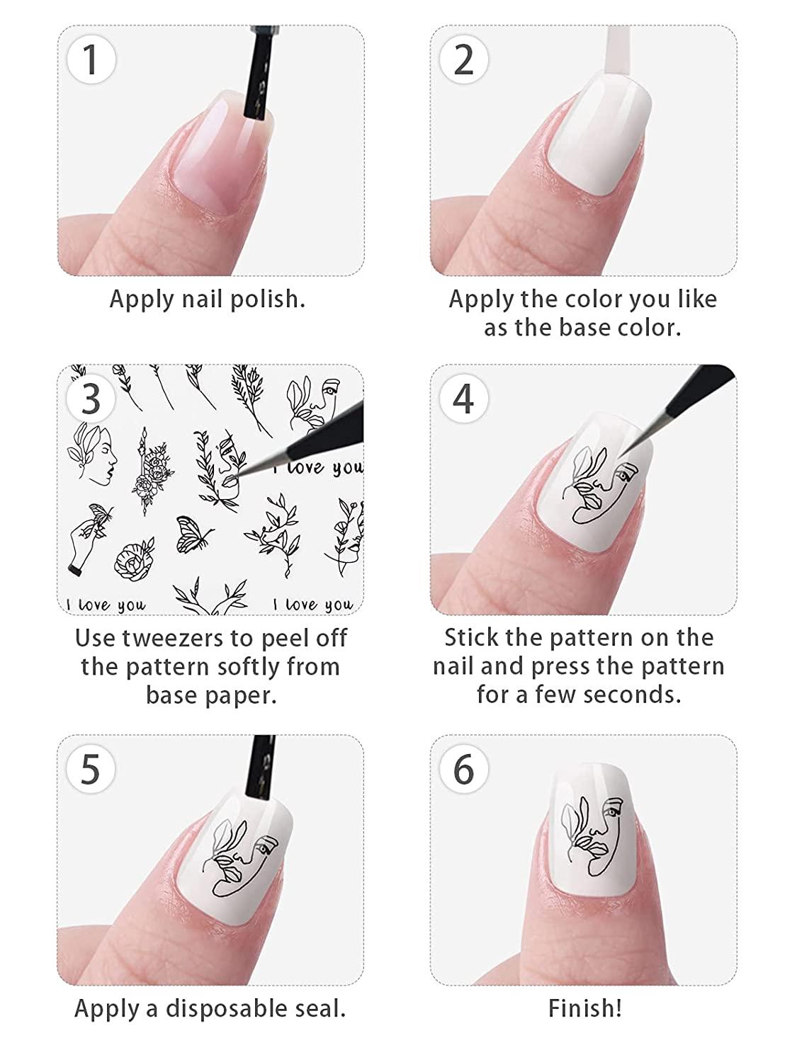 how to do easy star nails⭐️ #nails #tutorial #diy #beautyhacks | TikTok