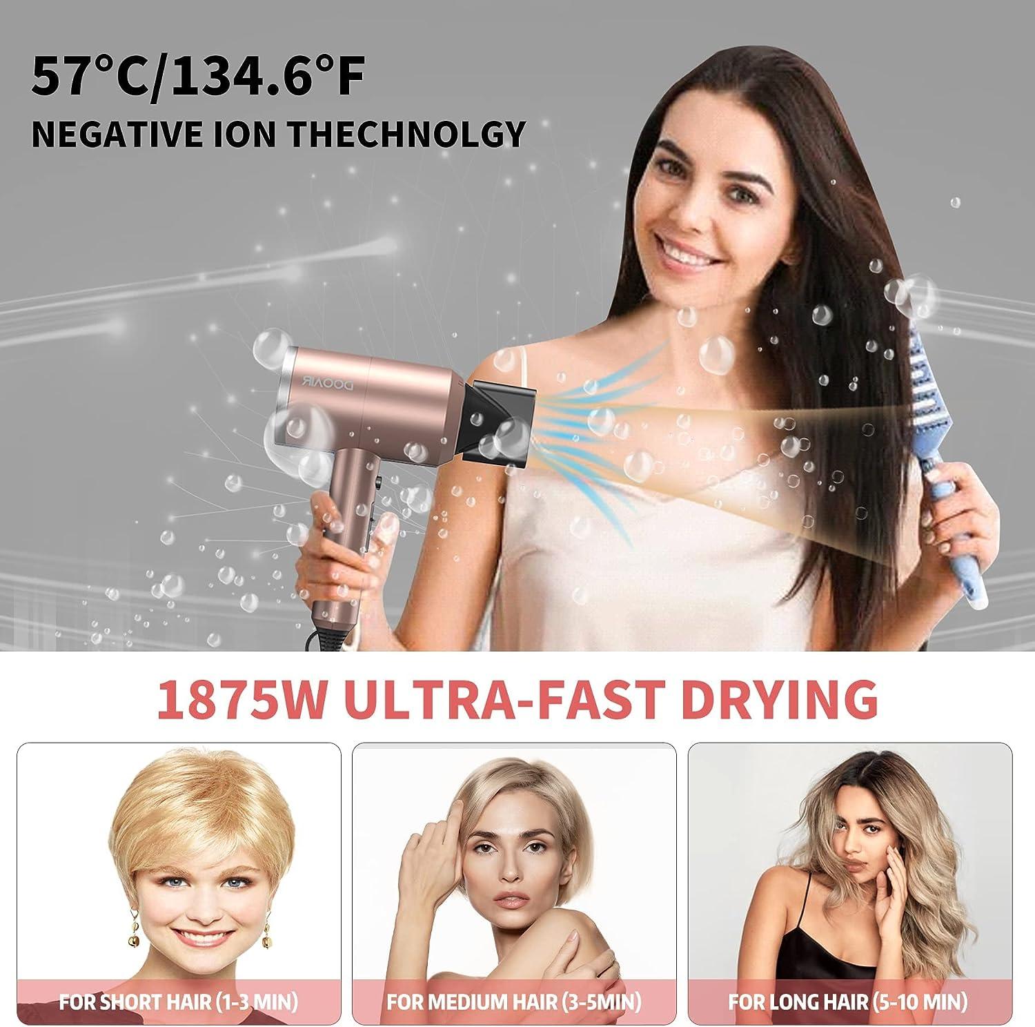 Ionic Hair Dryer DOOAIR 1875W Blow Dryer with Diffuser and