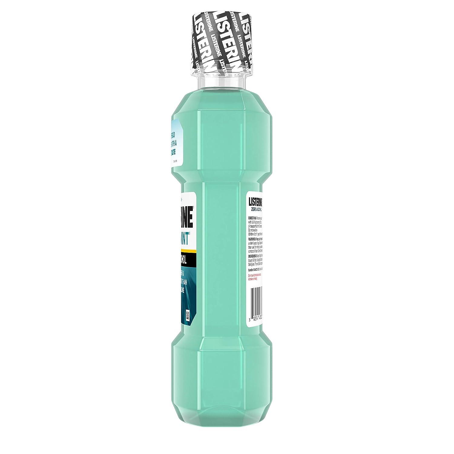 Listerine Zero Cool Mint Mouthwash For Fresh Breath And To Kill Bad