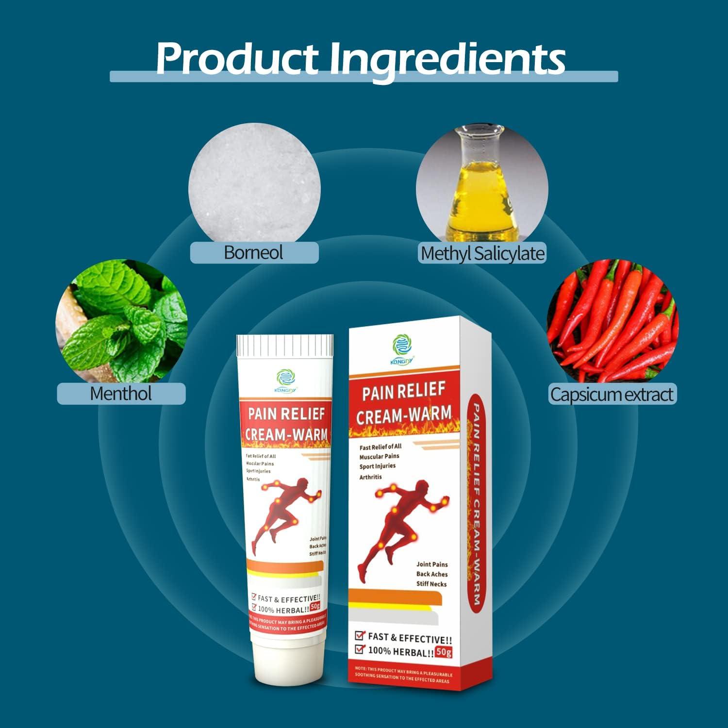 KONGDY Hot Capsicum Pain Cream Extra Strength Capsaicin Heat Cream (Hot
