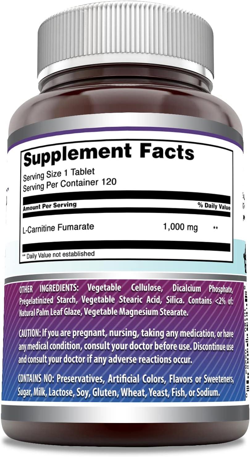 Amazing Formulas L-Carnitine 1000mg Supplement - 120 Tablets Non-GMO Gluten  Free Made in USA - Boost Energy & Support Fat Loss | Buy Now with Express  International Delivery | GoSupps.com