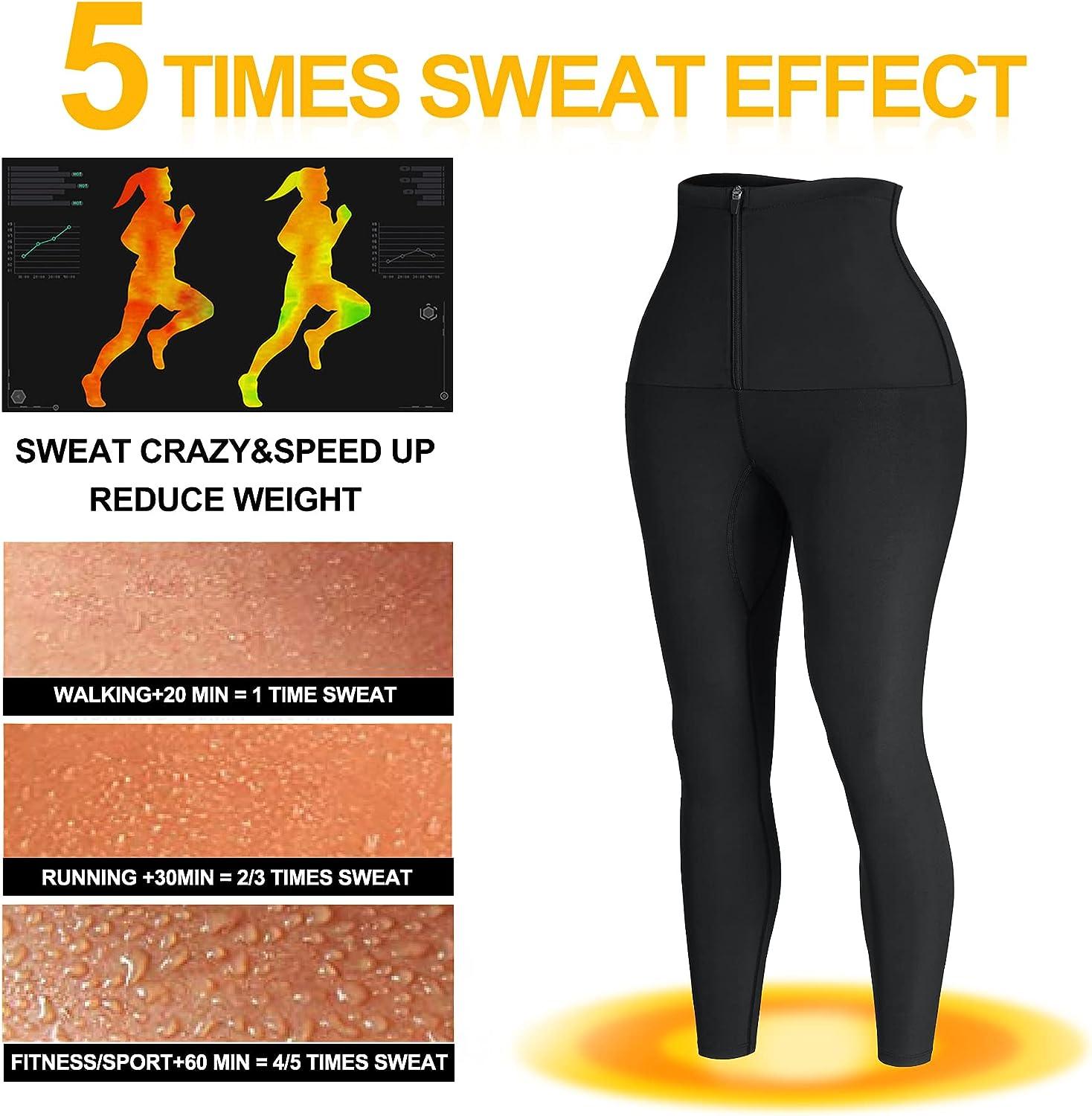SCARBORO Sauna Sweat Pants for Women High Waist Compression Slimming Weights  Thermo Legging Workout Body Shaper Sauna Suit Black 3X-Large