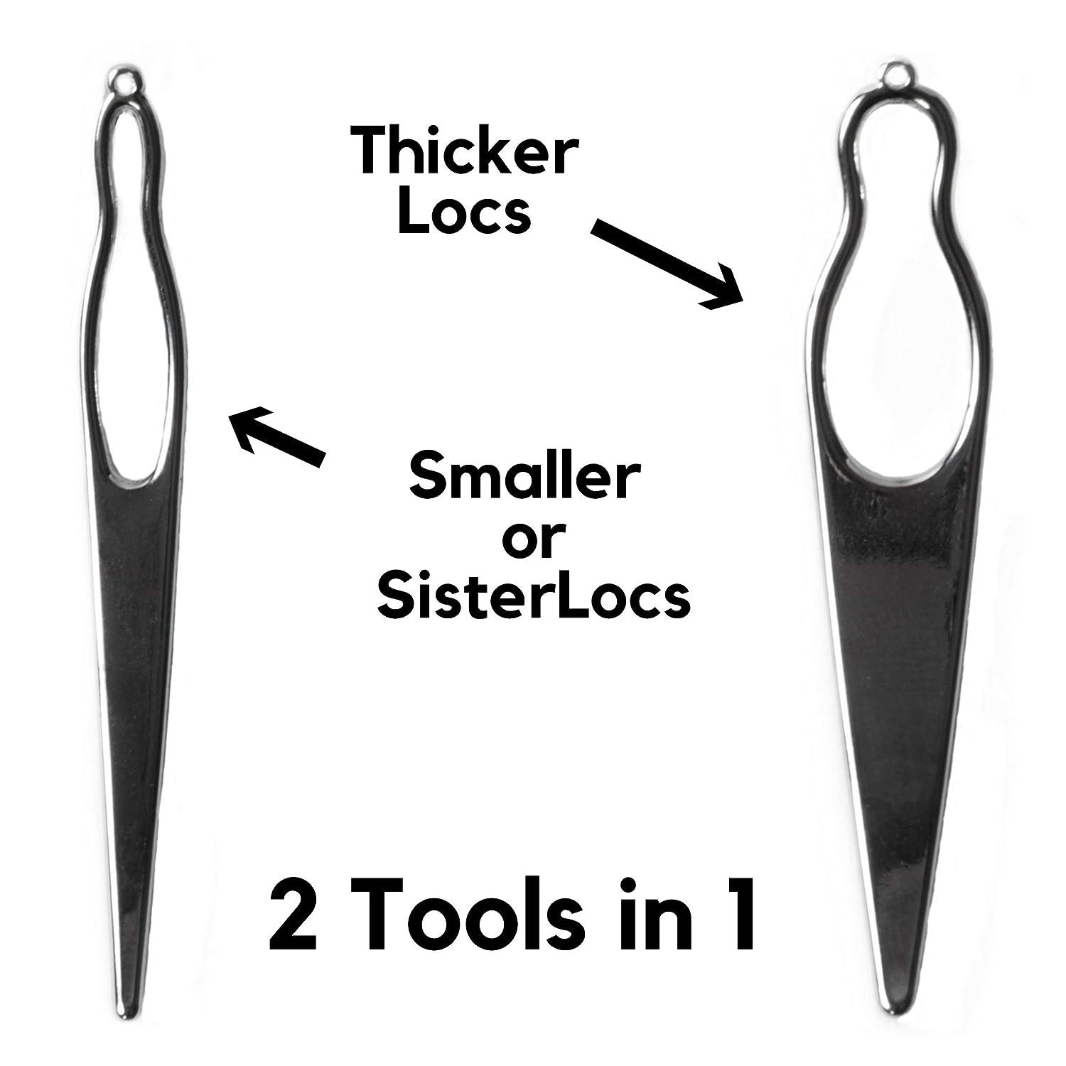 2 Interlocking Tools For Locs  Sisterlock and Dreadlocks Starter  Tightening Accessories For Small Medium or Large Dreads. Easy Locking  Needle Hair loc maintenance Tool Kit (1 Large + 1 Small Pin)