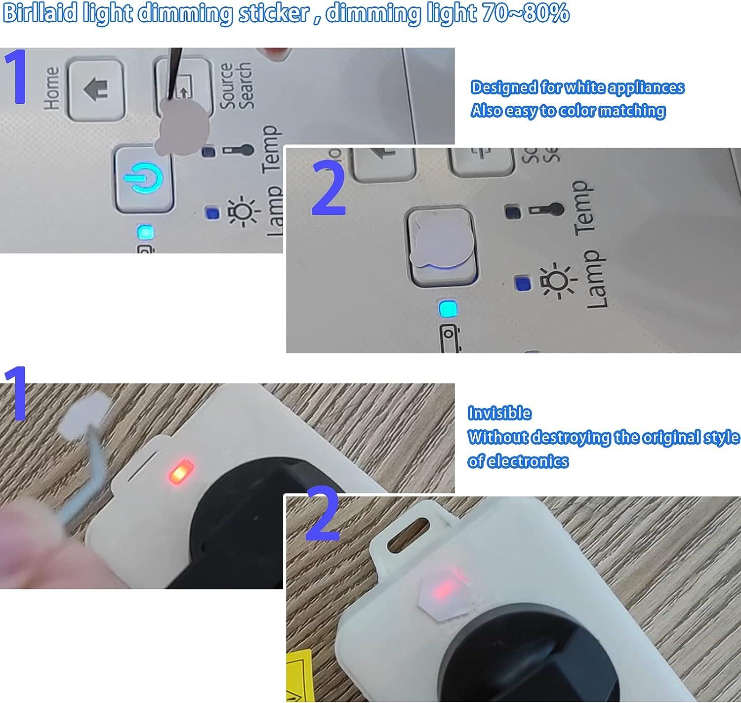 LED Light Blocking Stickers(3 Sheets), LED Light Blackout Sticker Light  Dimming