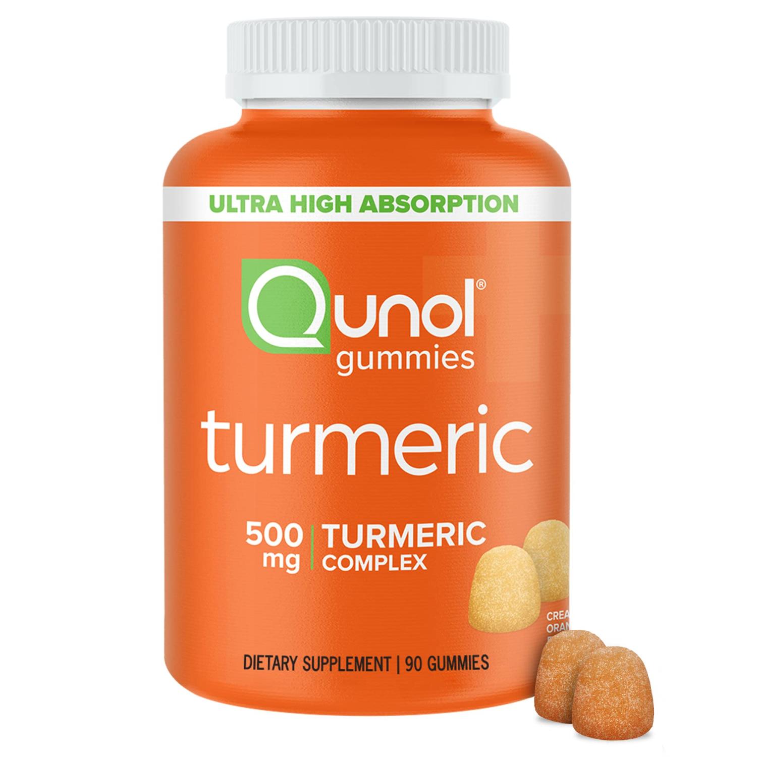 Turmeric Gummies Qunol Gummy with 500mg Turmeric Curcumin Joint Support