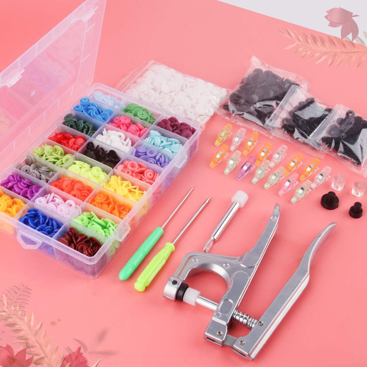 720 Sets 36 Color KAM Snaps with Storage Container, BetterJonny Size 20 T5  Resin Plastic Snaps Sewing Fasteners Punch Poppers No Sew Snaps for Cloth