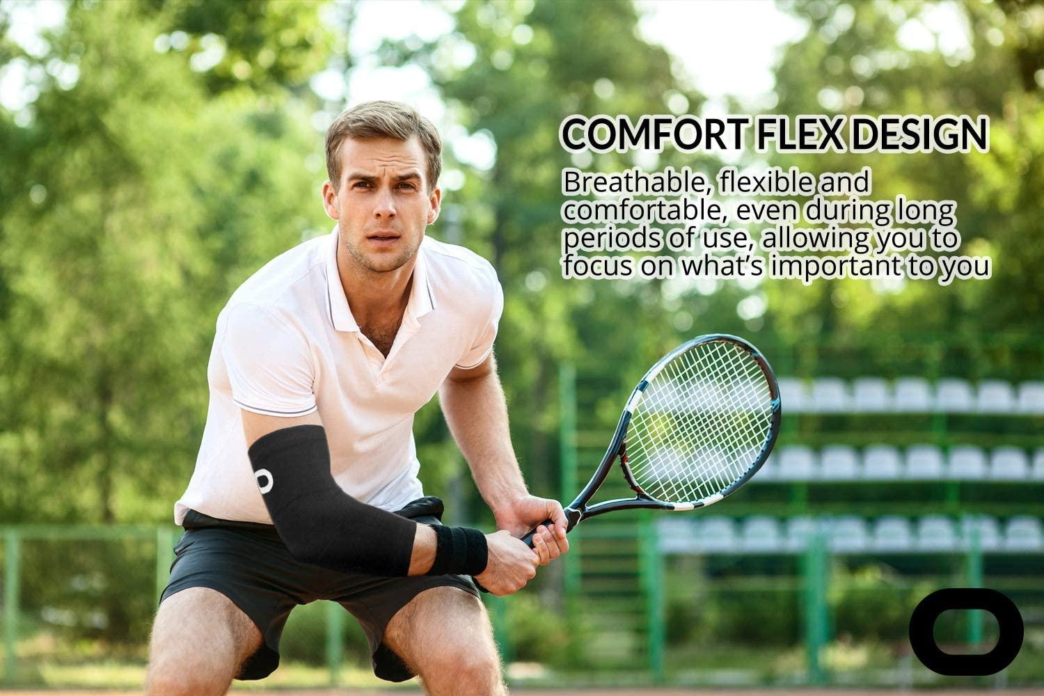 Elbow Brace Compression Sleeve (1 Pair) Instant Arm Support Elbow