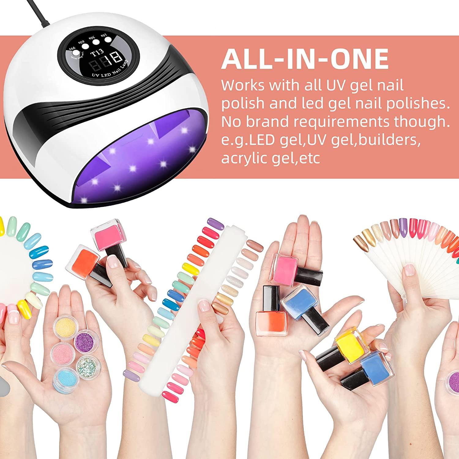 UV LED Nail Lamp, 158W Nail Dryer Gel UV Light for Nails, Fast Gel Nail