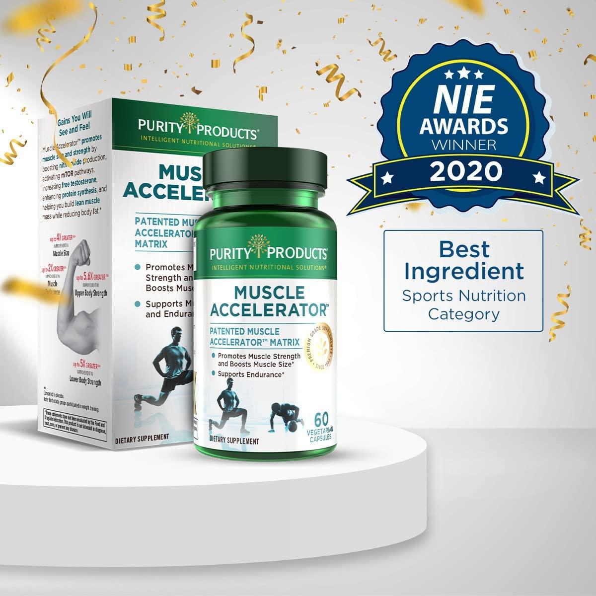 Purity Products Muscle Accelerator 650mg Clinically Tested Ayurvedic