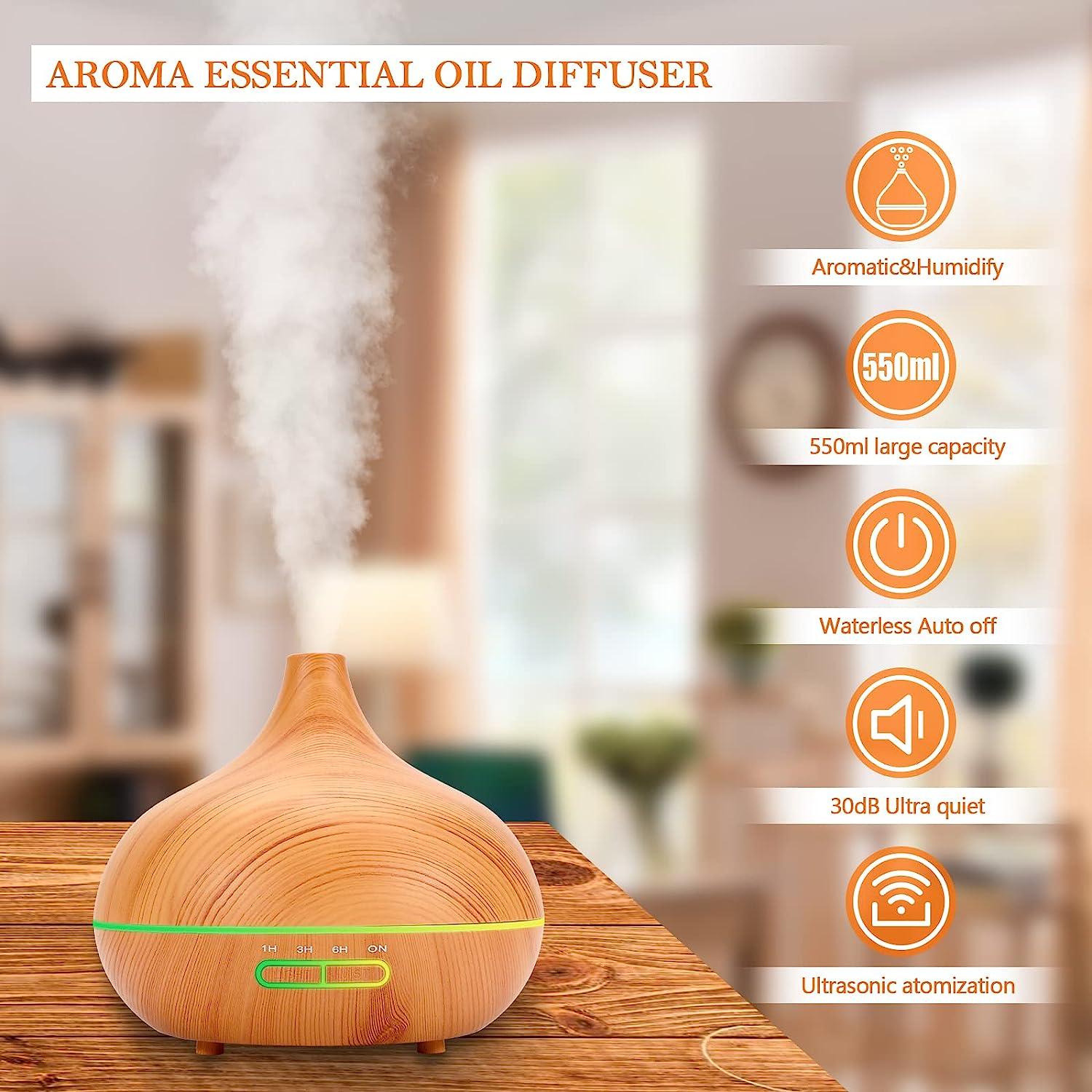 Essential Oil Diffusers for Home, 550ml Aromatherapy Diffuser for