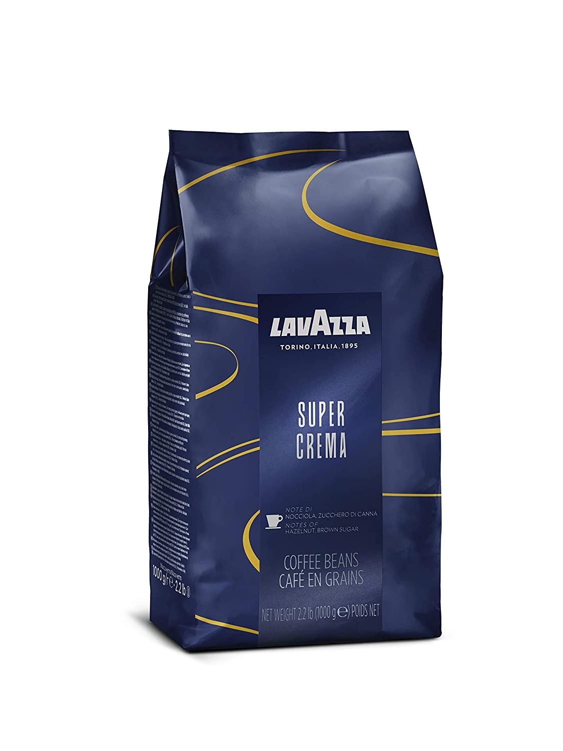 Lavazza Super Crema Whole Bean Coffee Blend, Medium Espresso Roast