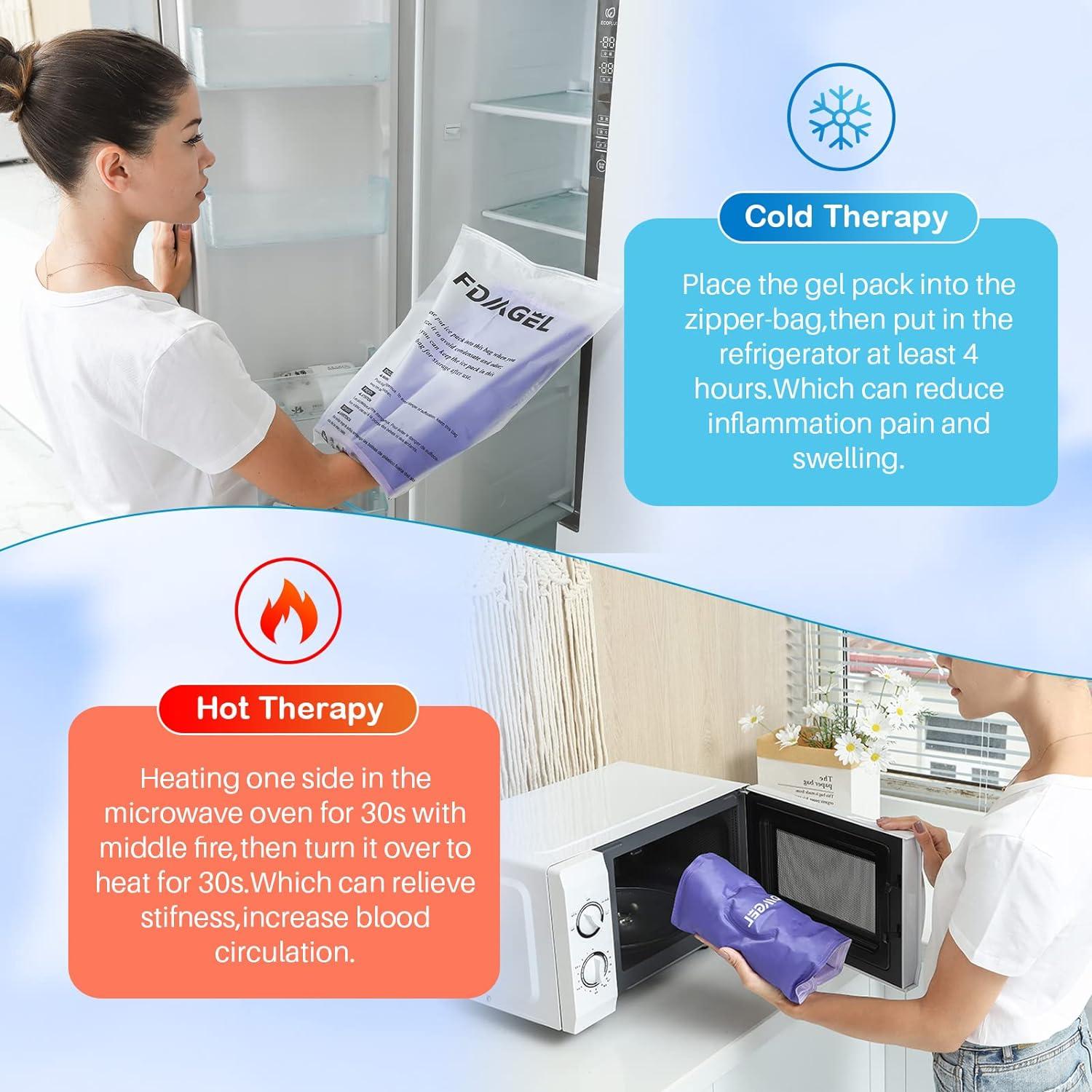 FDMGEL Ice Pack for Injuries Reusable Flexible Gel Ice Wrap for Lower