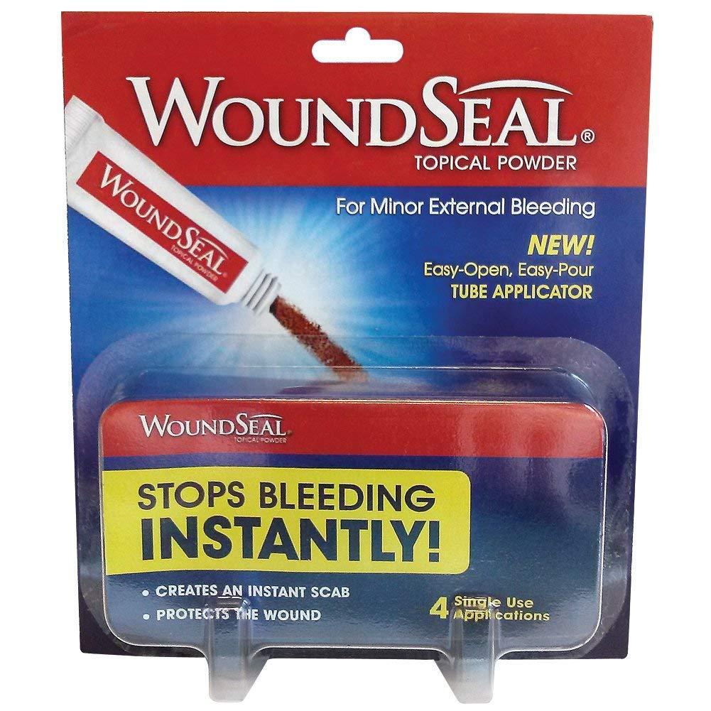 Wound Seal Safe & Effective Bleeding Tube Applicator Powder, 4Ct, 4-Pack 