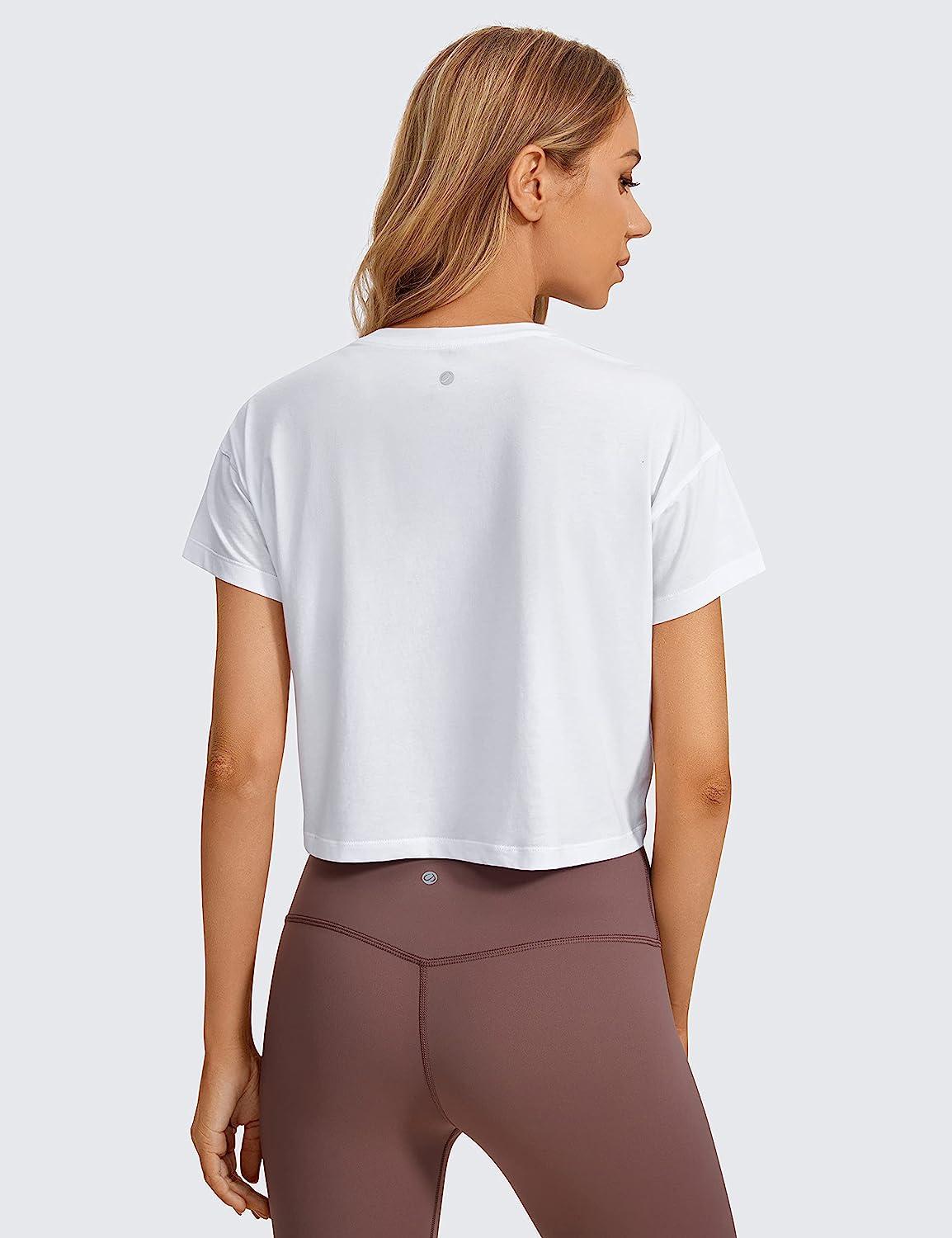 CRZ YOGA Long Sleeve Workout Shirts for Women Loose Fit-Pima Cotton Yoga  Shirts Casual Fall Tops Shirts : : Clothing, Shoes & Accessories