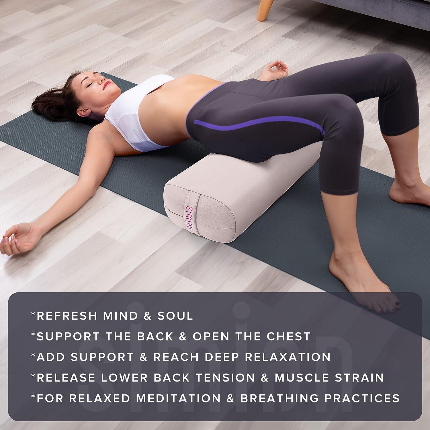 Simian Yoga Bolster Pillow Premium Meditation Bolsters Supportive