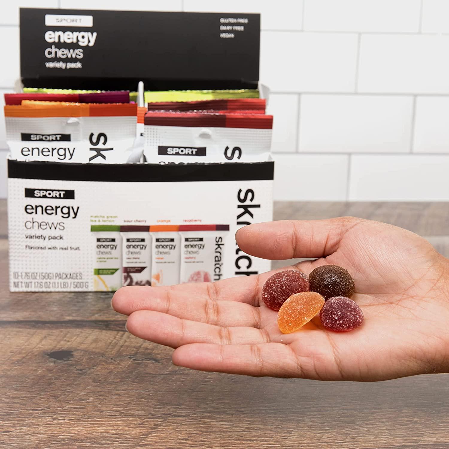 Skratch Labs Best Energy Chews Variety Pack (10 Pack) Energy Gummies