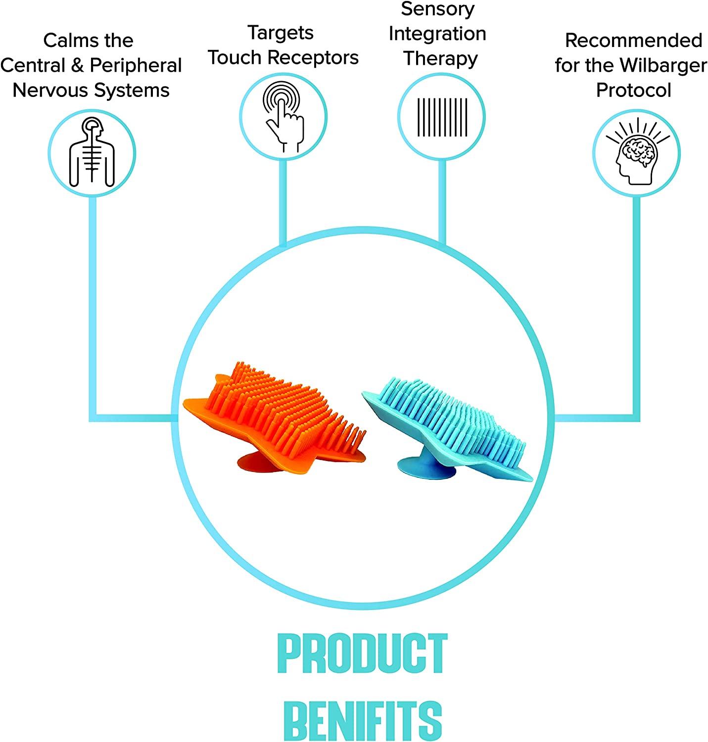 SENSi CHiLD OT Soft Bristle 2 Pack Therapy Brush Set Sensory Brushes for Effective Occupational