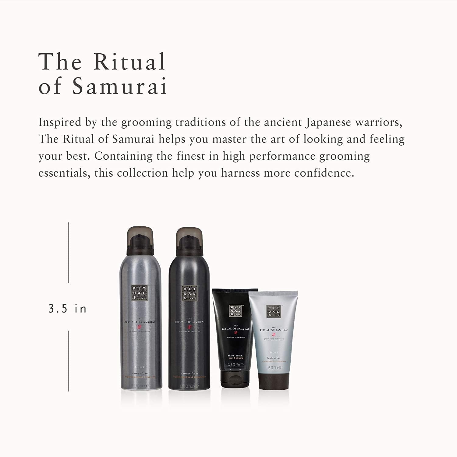RITUALS Samurai Classic Invigorating Gift Set for Men - Includes 2 Foaming  Shower Gels, Body Moisturizer & Shaving Cream with Bamboo & Sandalwood -  Medium