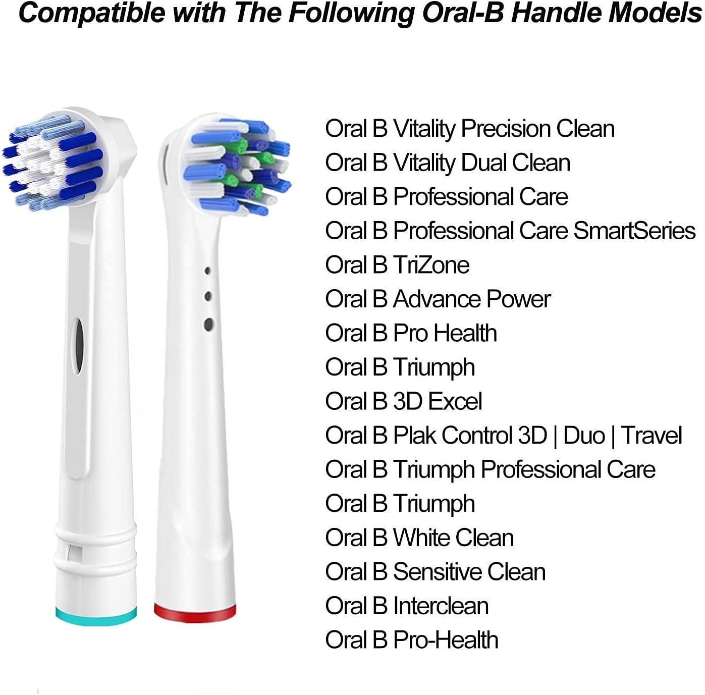 Replacement Heads Compatible with Oral B,8 Electric Toothbrush Heads Cross Action for Oral-b 7000/Pro 1000/9600/500/3000/8000 and More