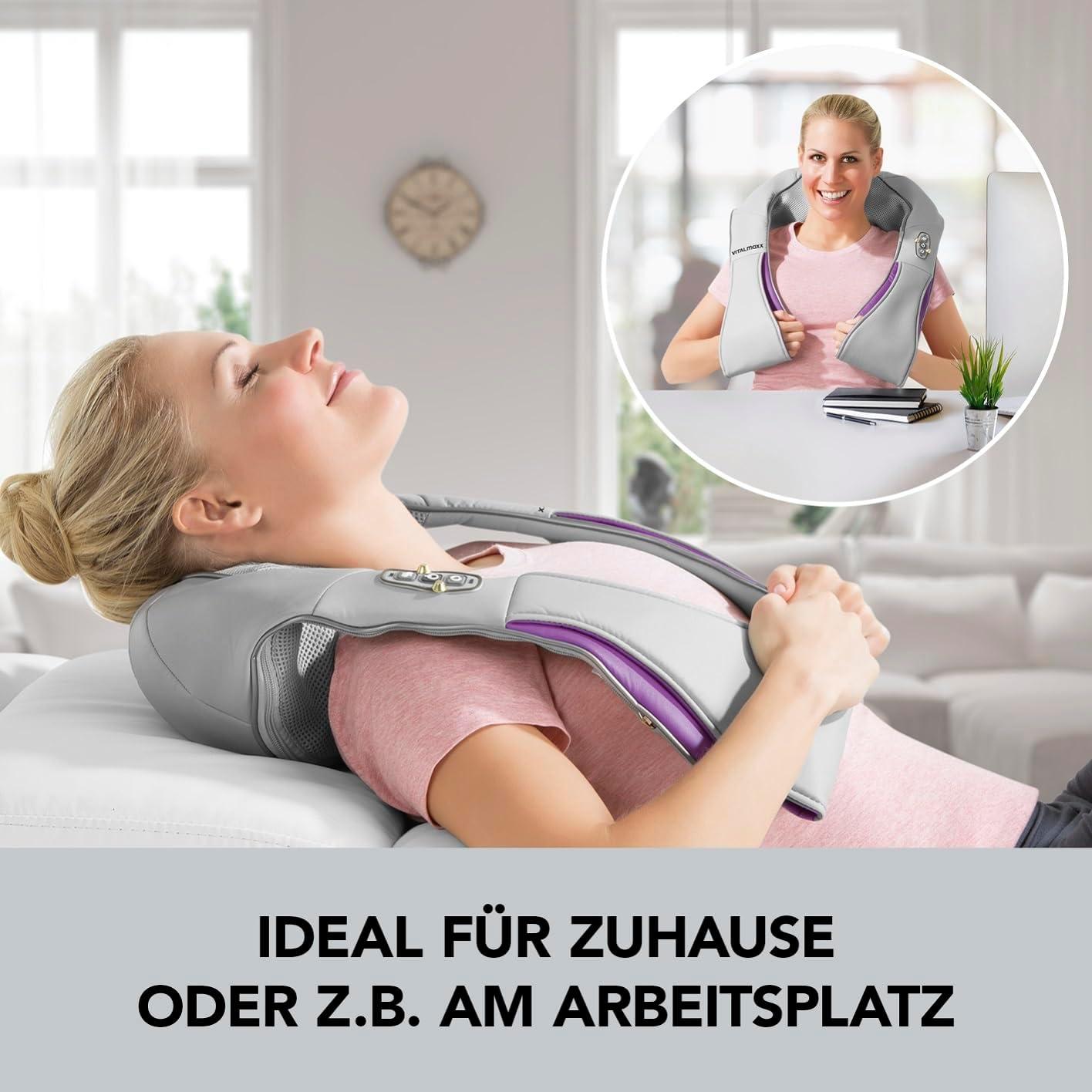 vitalmaxx massagerolle mit vibration VITALmaxx Massagepistole 6 Leistungsstufen & 4 Aufsätze inkl.  Dual-Kugelaufsatz, intensive Massage für viele Körperbereiche max. 120 Min.  Laufzeit main image 1