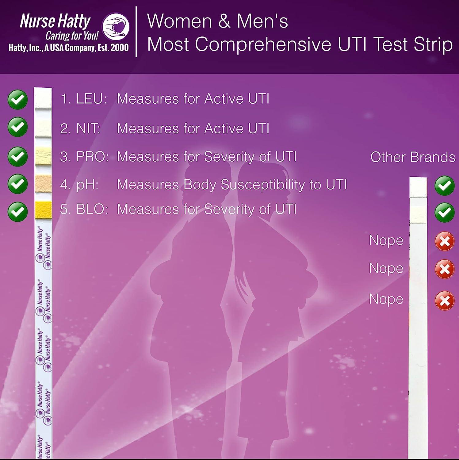 Nurse Hatty 5in1 60ct. UTI Test Strips KIT Urinary Tract Infection