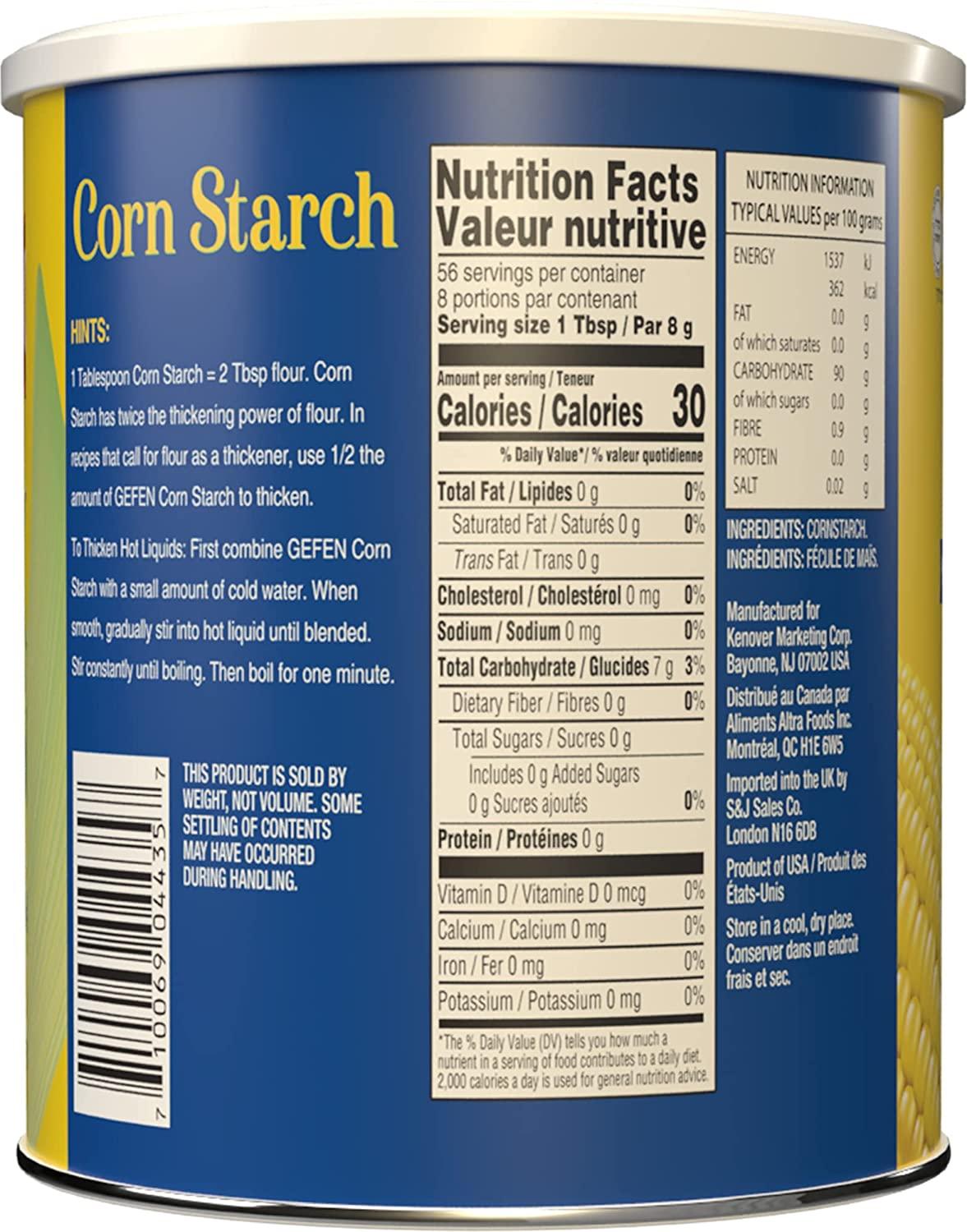 Gefen Corn Starch 100 Pure 16oz (2 Pack Total 2 Lbs) Gluten Free